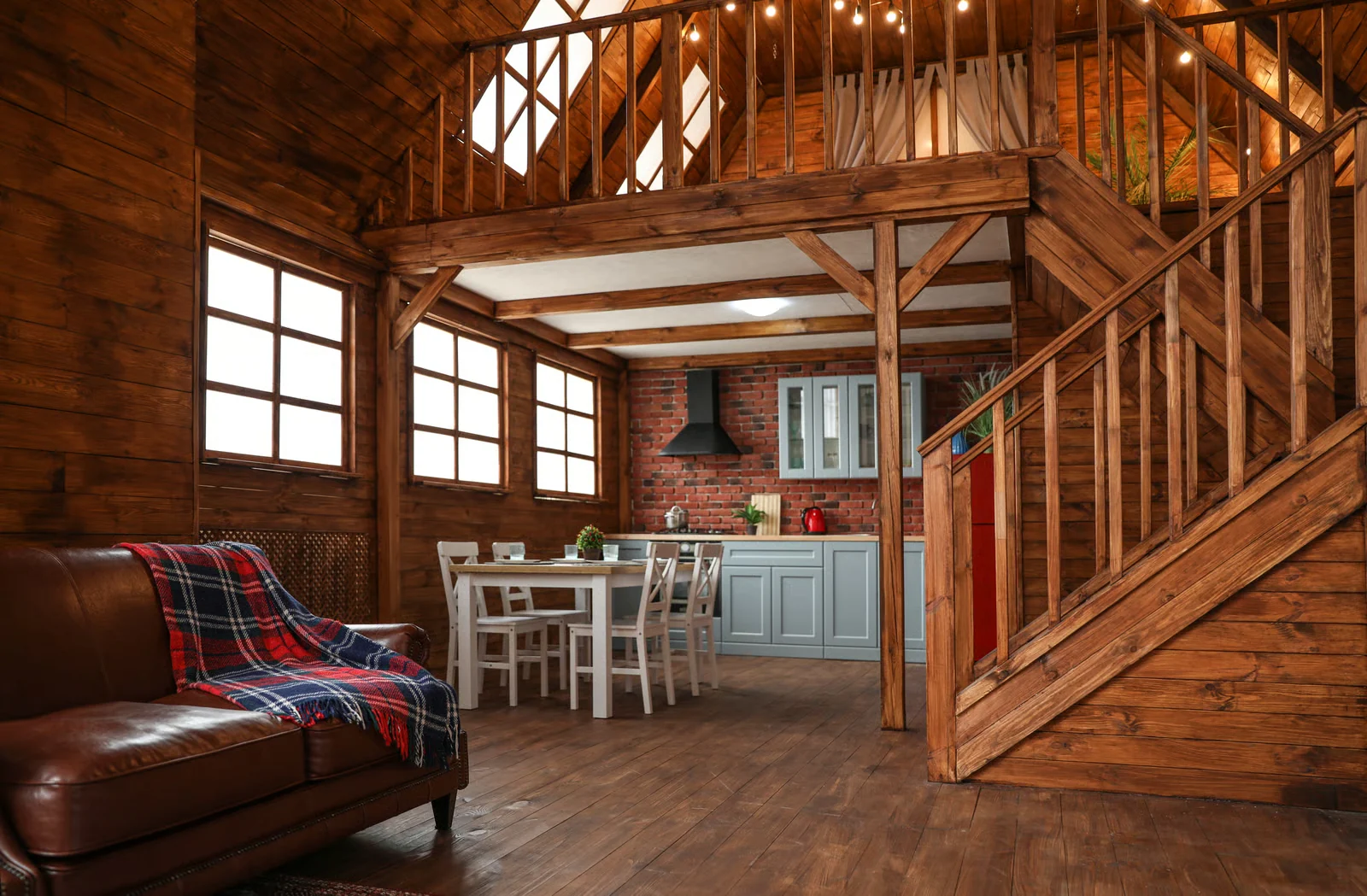Hero photo. Best finished barndominiums project, wide, late afternoon light
