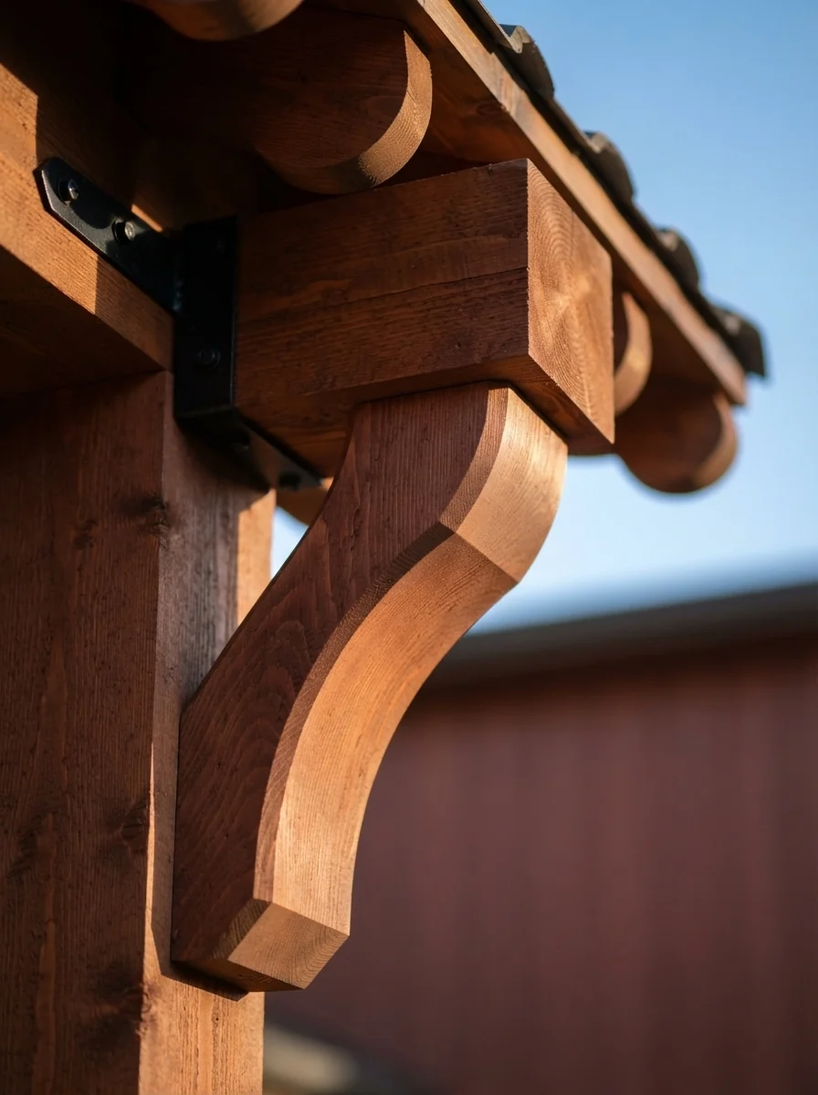 Photo. Detail shot — corbels craftsmanship close-up